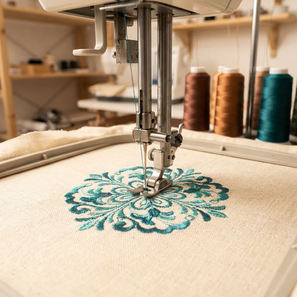 Пяльцы с вышивкой